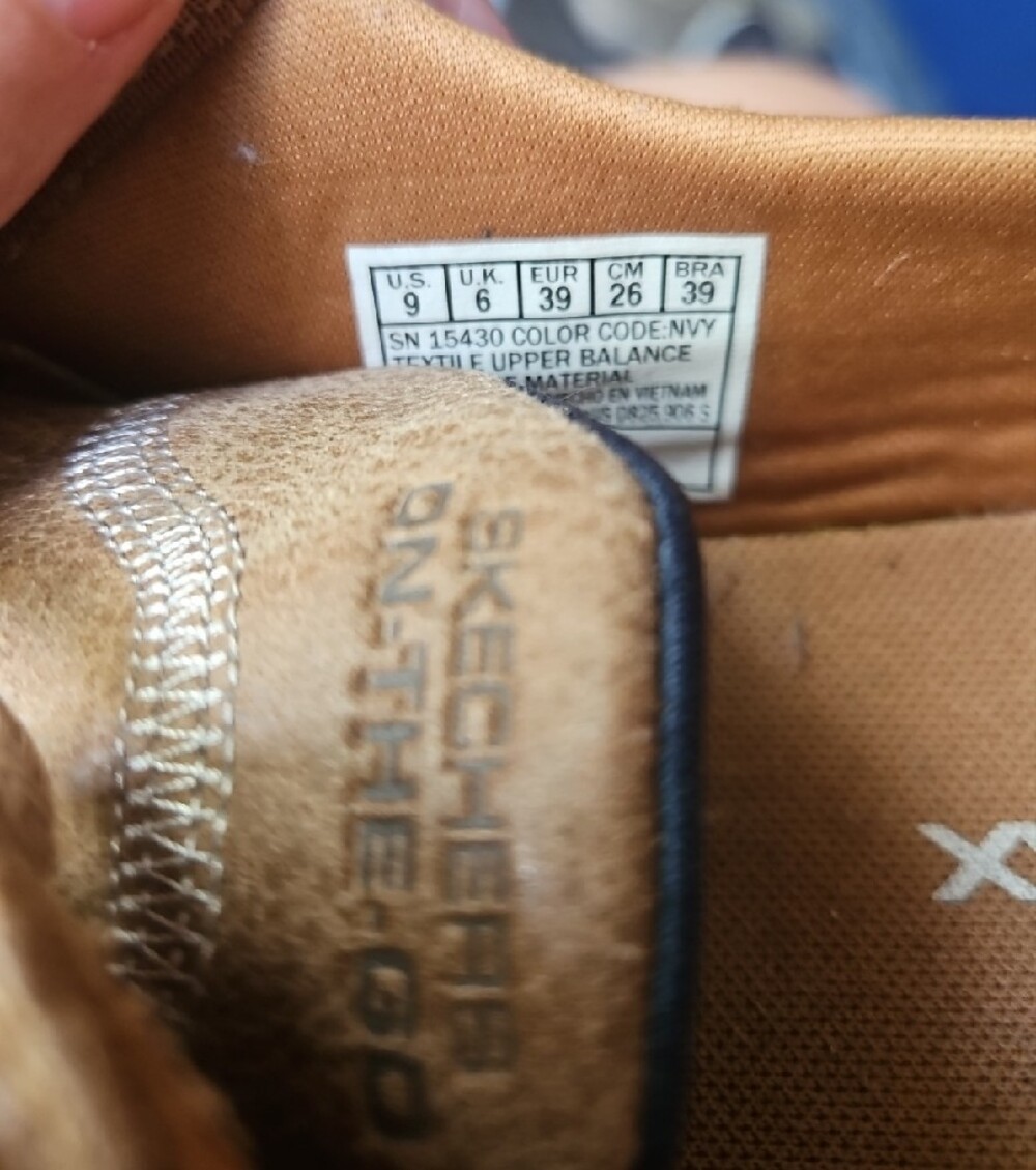 Women's Skecher Casual Two-Tone Boat Shoes - Navy and Tan(14) - Picture 4 of 5
